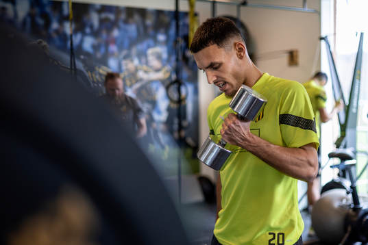 Häckens Ali Youssef rehabtränar