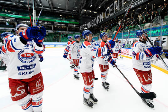 Oskarshamns spelare jublar