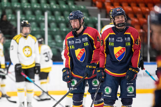 Djurgårdens Joel Kjellberg och Anton Petrini