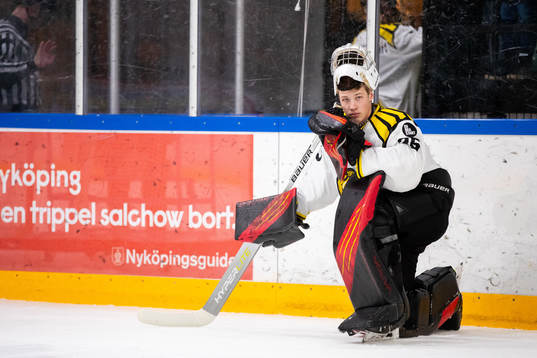 Brynäs målvakt Isac Grönhagen deppar