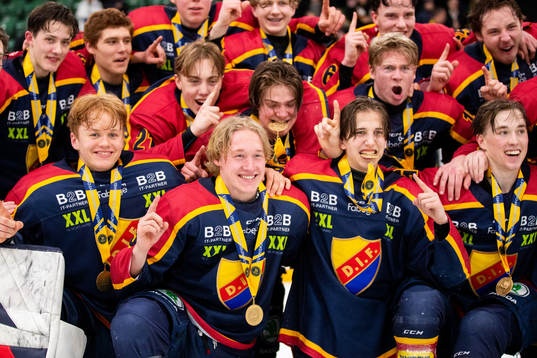 Djurgårdens spelare jublar