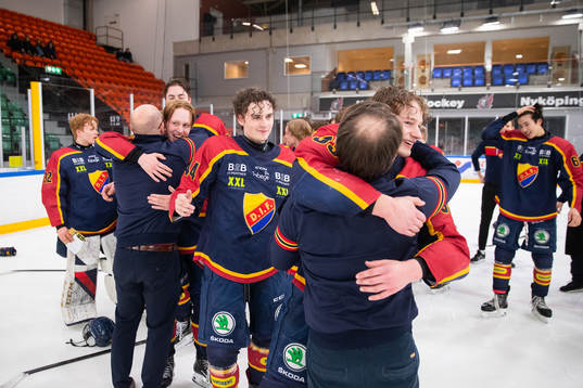 Djurgårdens spelare jublar