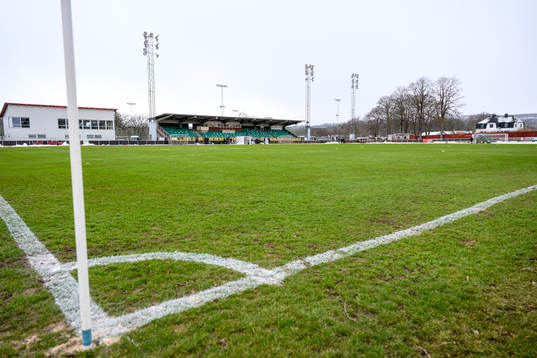 Södermalms Idrottsplats innan fotbollsmatchen i Superettan