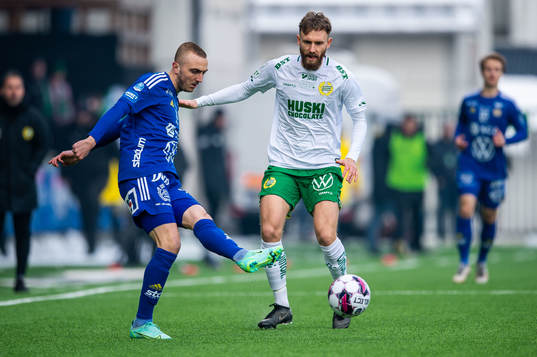 Sundsvalls Dennis Olsson och Hammarbys Simon Sandberg