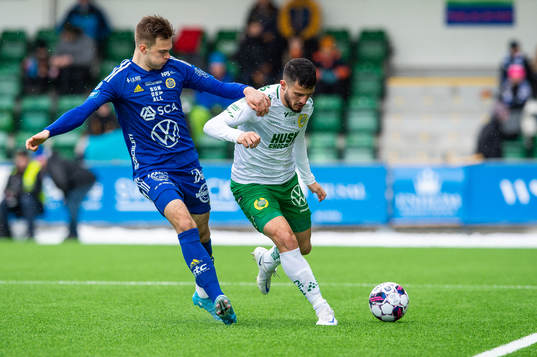 Sundsvalls Anton Eriksson och Hammarbys Astrit Selmani