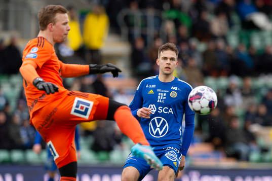 Sundsvalls målvakt Andreas Andersson och Anton Eriksson