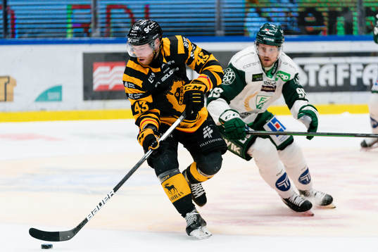 Skellefteås Filip Sandberg och Färjestads Jacob de la Rose
