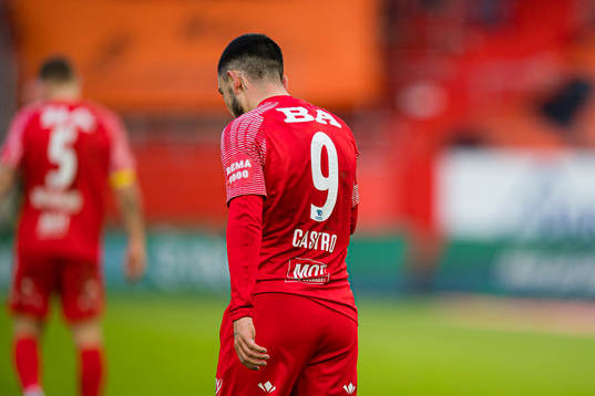 Niklas Fernando Nygaard Castro of Brann looks dejected