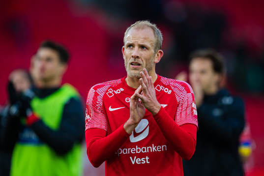 Vegard Leikvoll Moberg of Brann looks dejected
