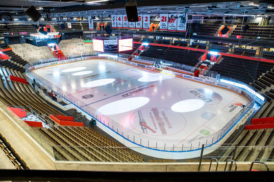 Interiör av Hägglunds arena