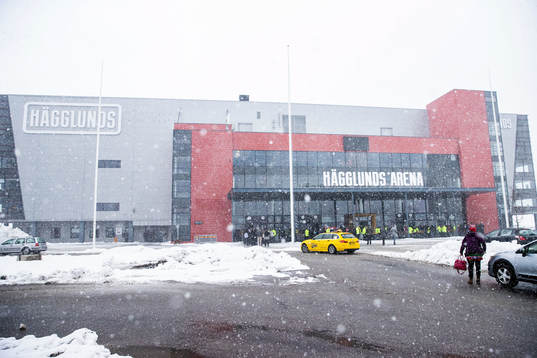 Exteriör av Hägglunds arena