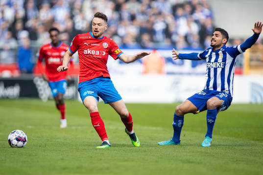 Helsingborgs Viljormur Davidsen och IFK Göteborgs Hosam