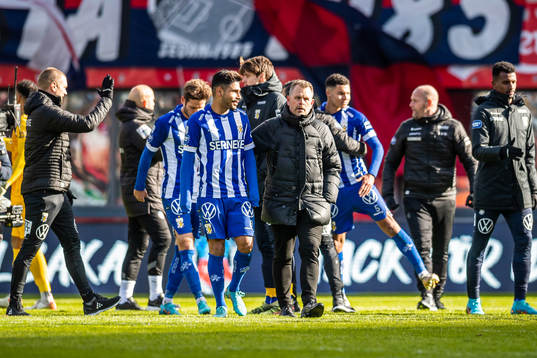 IFK Göteborgs Hosam Aiesh och tränare Mikael Stahre