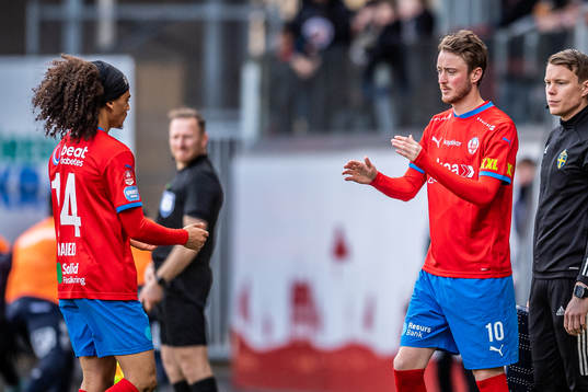 Helsingborgs Adam Kaied och Rasmus Jönsson