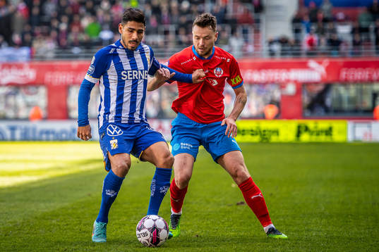 IFK Göteborgs Hosam Aiesh och Helsingborgs Viljormur