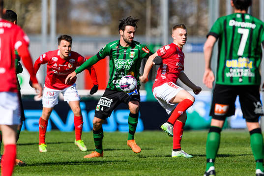 Varbergs Oliver Stanisic och Kalmars Isak Jansson