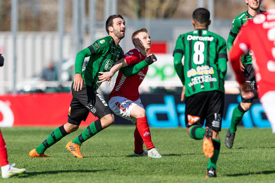 Varbergs Oliver Stanisic och Kalmars Isak Jansson