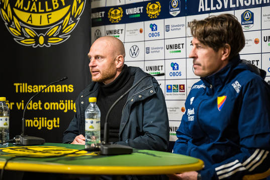 Mjällbys tränare Andreas Brännström och Djurgårdens