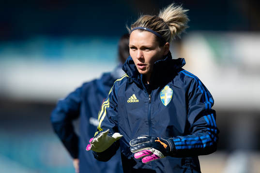 Goalkeeper Jennifer Falk of Sweden