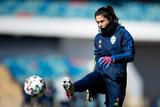 Goalkeeper Zecira Musovic of Sweden