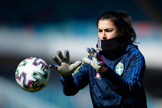 Goalkeeper Zecira Musovic of Sweden