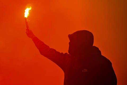 AIK-supporter med bengal
