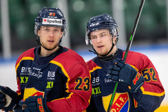 Djurgårdens David Blomgren och Nils Strandberg Sarén