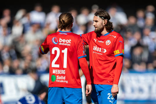 Helsingborgs Charlie Weberg och Ali Suljic