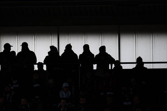 Spectators in the stands