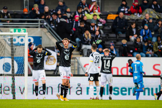 Filip Rønningen Jørgensen of Odd looks dejected