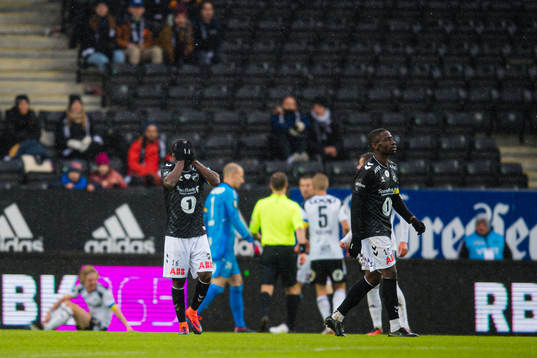 Solomon Owusu of Odd looks dejected