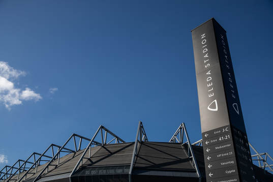 Exteriör av Eleda Stadion