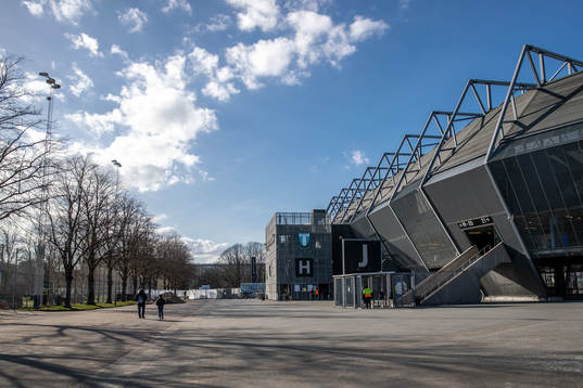 Exteriör av Eleda Stadion