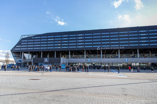 Exteriör av Eleda Stadion