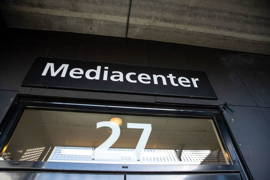 Skylt till mediacenter