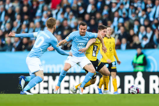 Malmö FFs Eric Larsson och Elfsborgs Simon Olsson