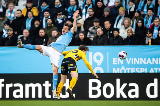 Malmö FFs Eric Larsson och Elfsborgs Oliver Zandén