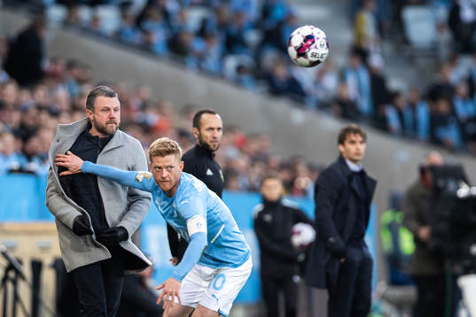 Elfsborgs manager Jimmy Thelin och Malmö FFs Anders