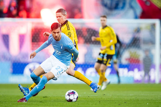 Malmö FFs Adi Nalic och Elfsborgs André Ibsen Rømer