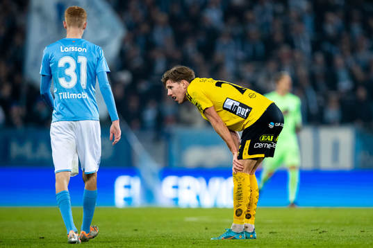 Malmö FFs Hugo Larsson och Elfsborgs Noah Söderberg