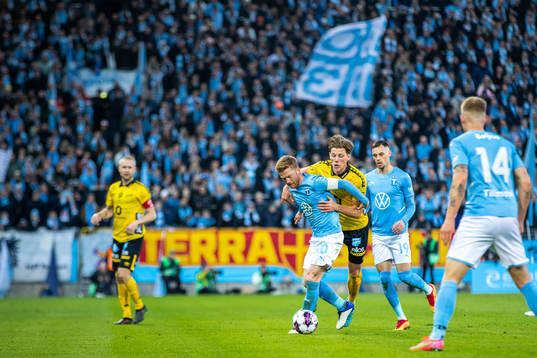 Malmö FFs Anders Christiansen och Elfsborgs Noah Söderberg
