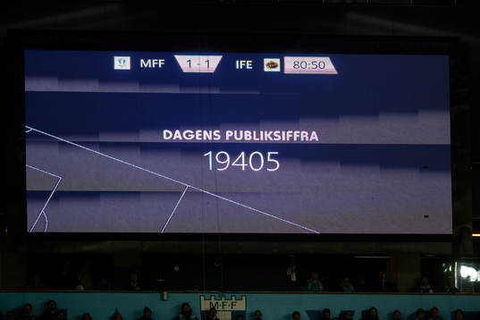Dagens publiksiffra visas på skärm
