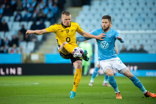 Elfsborgs Per Frick och Malmö FFs Lasse Nielsen