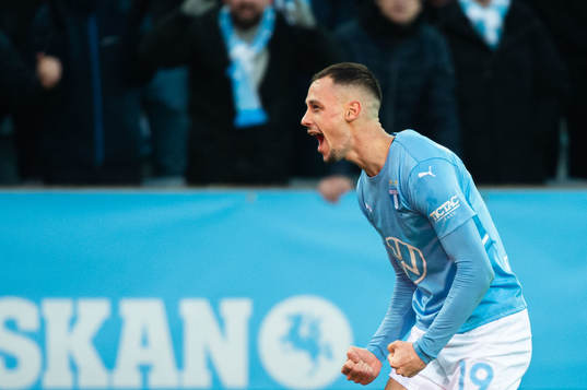Malmö FFs Veljko Birmancevic jublar