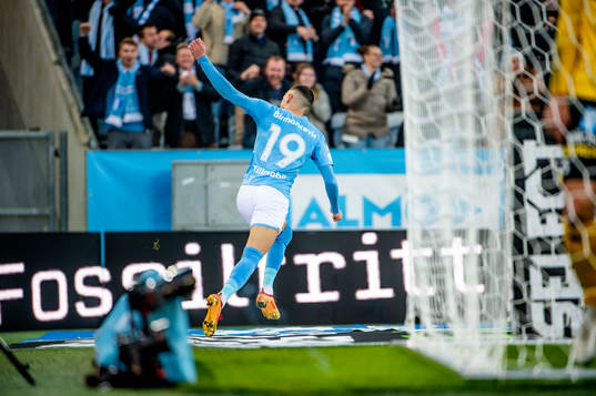 Malmö FFs Veljko Birmancevic jublar