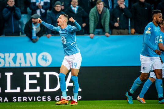 Malmö FFs Veljko Birmancevic jublar