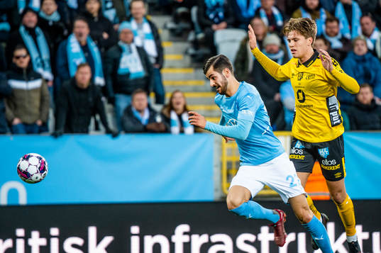 Malmö FFs Adi Nalic mot Elfsborgs Oliver Zandén