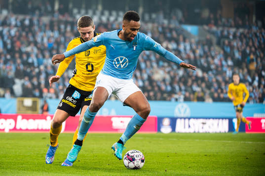 Elfsborgs André Ibsen Rømer och Malmö FFs Isaac Kiese