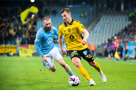 Elfsborgs Simon Olsson och Malmö FFs Jo Inge Berget