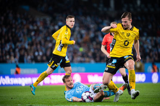 Malmö FFs Eric Larsson och Elfsborgs Simon Olsson